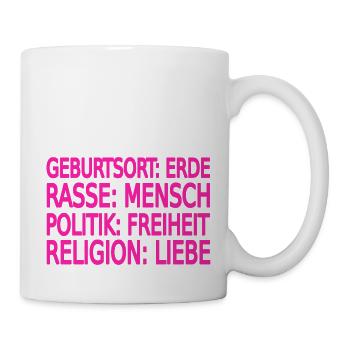 Gegen Rassismus - Tasse - Weiß - Rechts
