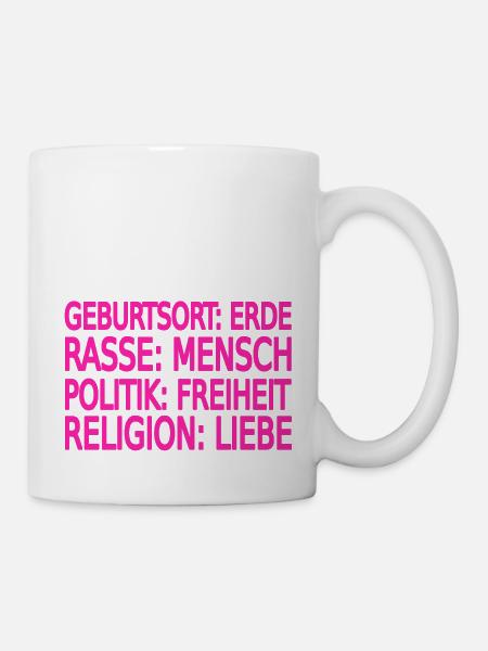 Gegen Rassismus - Tasse - Weiß