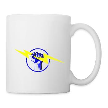 bolt & fist cerclé - Mug blanc - blanc - Droite
