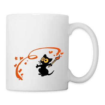 Kitten Malerin Georgia - Tasse - Weiß - Rechts