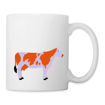 Kuh Vektor gefleckt Seite - Tasse - Weiß - Rechts