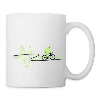 Road Bike Heartbeat - Mug - white - Right