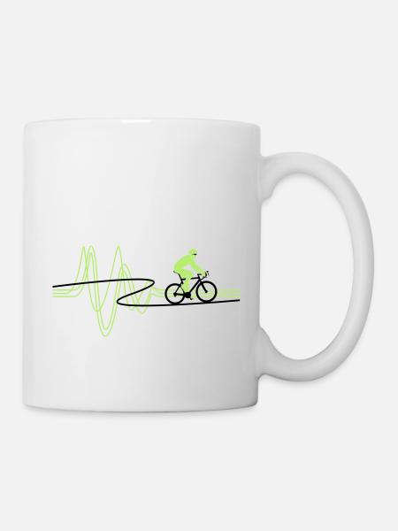 Road Bike Heartbeat - Mug - white