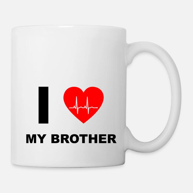 J'aime mon frère - Mug blanc - blanc