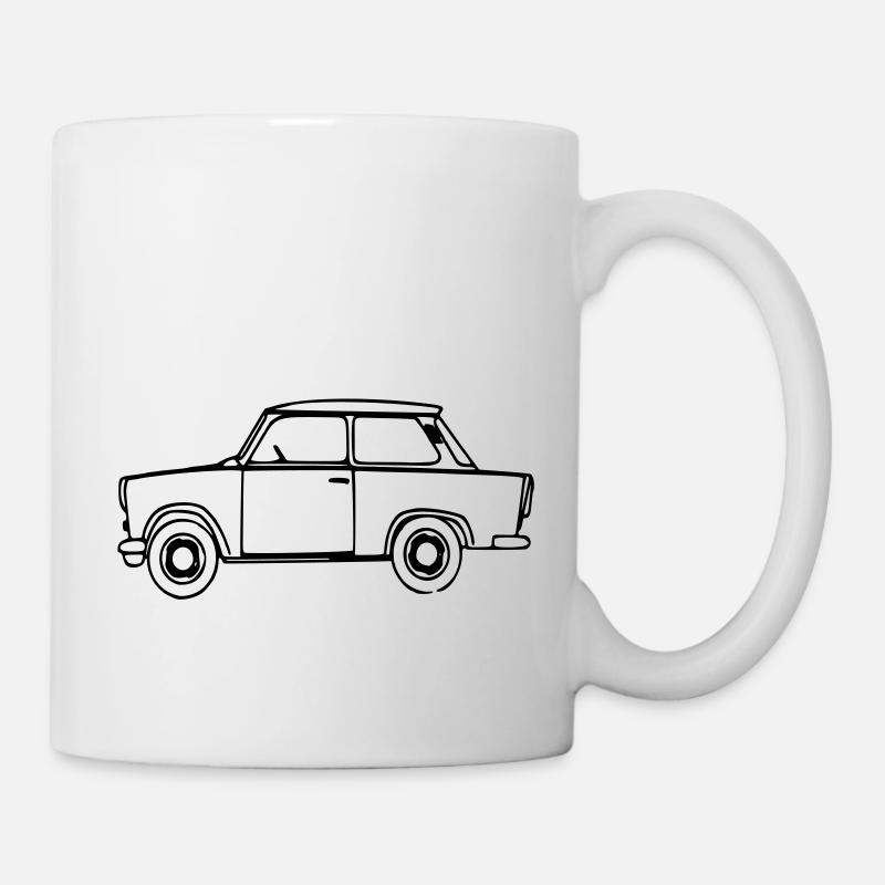 Trabant Outlines - Tasse - Weiß