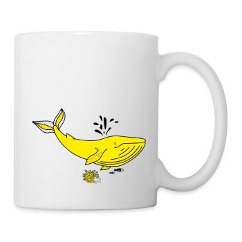 Baleine dans la mer. - Mug blanc - blanc - Droite