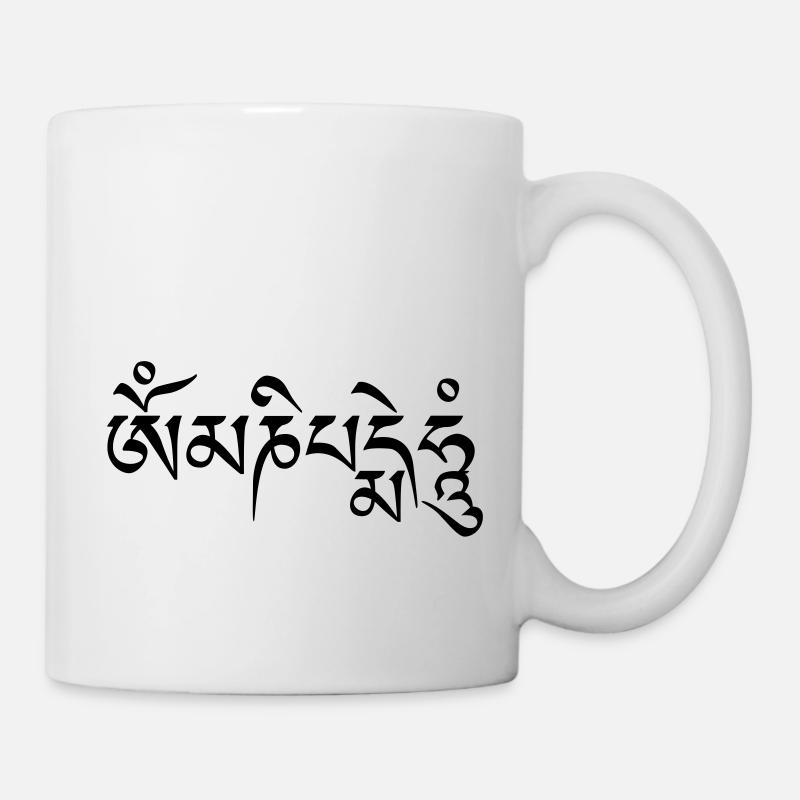 om_mani_padme_hum - Tasse - Weiß