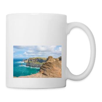 Clare Cliffs of Moher Irland Poster - Tasse - Weiß - Rechts