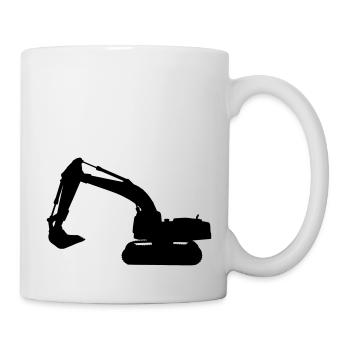 digger truck construction machine - Mug - white - Right