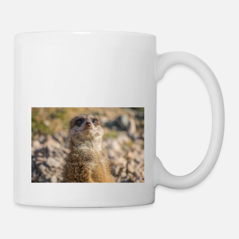 Erdmännchen (Suricata suricatta) meerkat - Tasse - Weiß