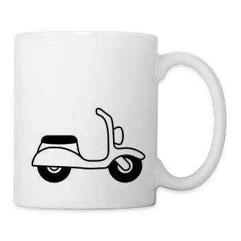 Moped - Tasse - Weiß - Rechts