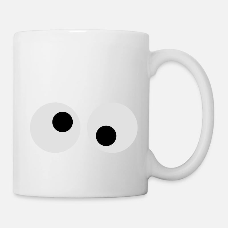 Große Augen - Tasse - Weiß