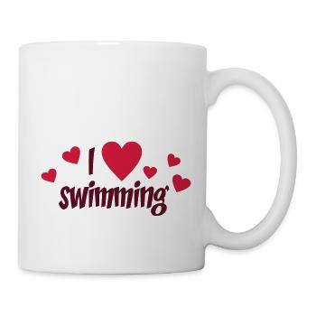 schwimmen - Tasse - Weiß - Rechts