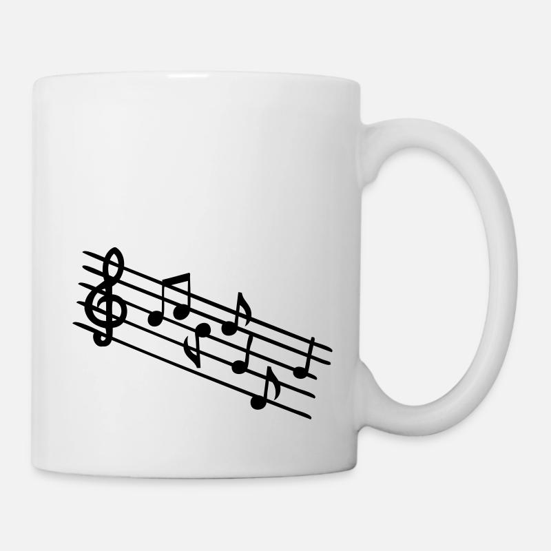symbole de note de musique - Mug blanc - blanc