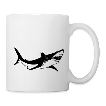 Requin blanc - Mug blanc - blanc - Droite