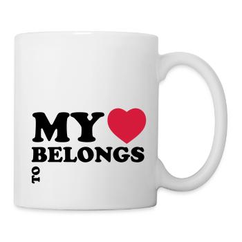 My heart belongs to - Mug - white - Right