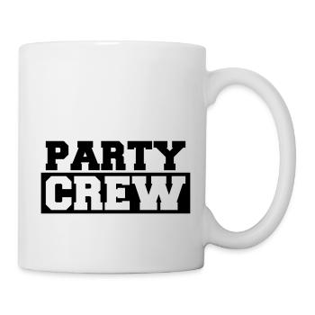 Party Crew Text Stamps for Cool Friends Teams - Mug - white - Right