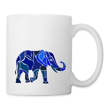 Elephant mosaic - Mug - white - Right