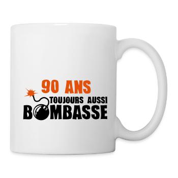 90 years still bombasse anniversary - Mug - white - Right