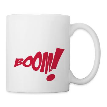 Boom 1c Comic Cartoon Style - Tasse - Weiß - Rechts