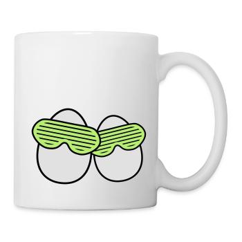 Funky Eggs - Tasse - Weiß - Rechts
