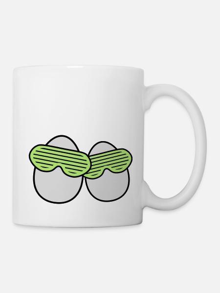 Funky Eggs - Mug blanc - blanc