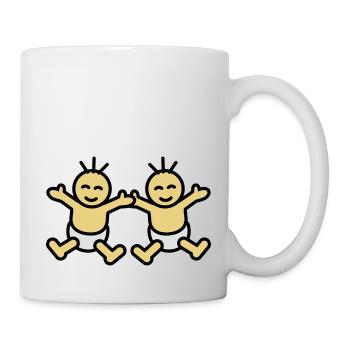 Twin Babys - Tasse - Weiß - Rechts