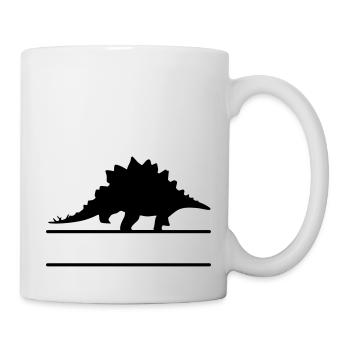 Dinosaurs - own text, own name - Mug - white - Right