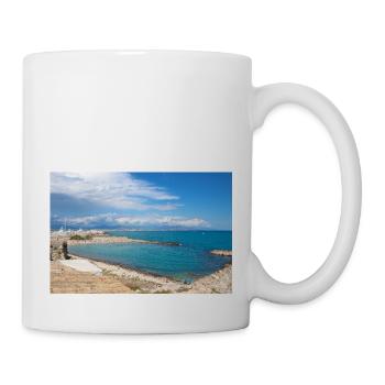 Beach in Antibes Côte d'Azur France Poster - Mug - white - Right