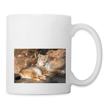 Eurasian lynx or Northern Lynx (Lynx lynx) - Mug - white - Right