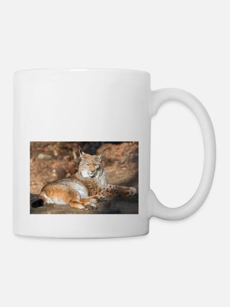 Eurasischer Luchs oder Nordluchs (Lynx lynx) - Tasse - Weiß