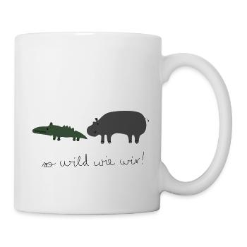 So Wild wie wir (Nilpferd & Krokodil) - Tasse - Weiß - Rechts