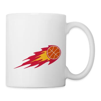 Basketball Fire Ball Logo - Tasse - Weiß - Rechts