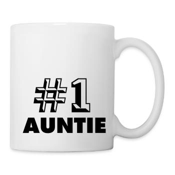number one auntie - Mug blanc - blanc - Droite