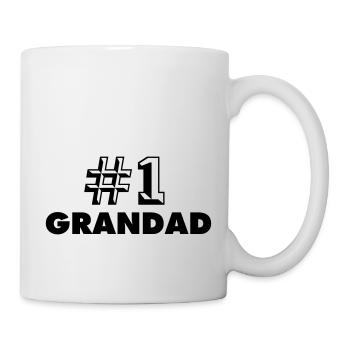 number one grandad - Mug - white - Right