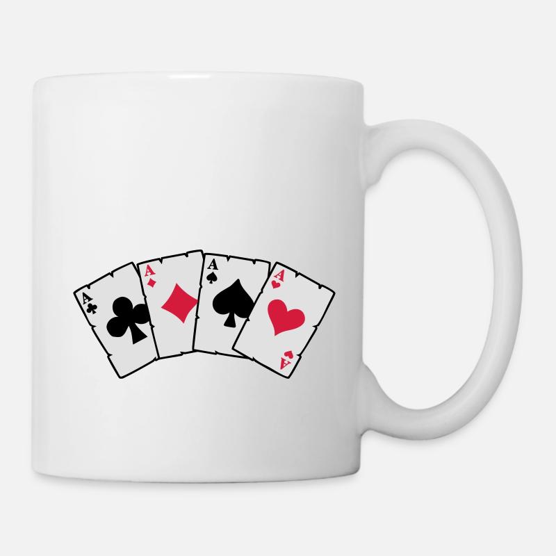 Poker Cards - Pokerkarten - Tasse - Weiß
