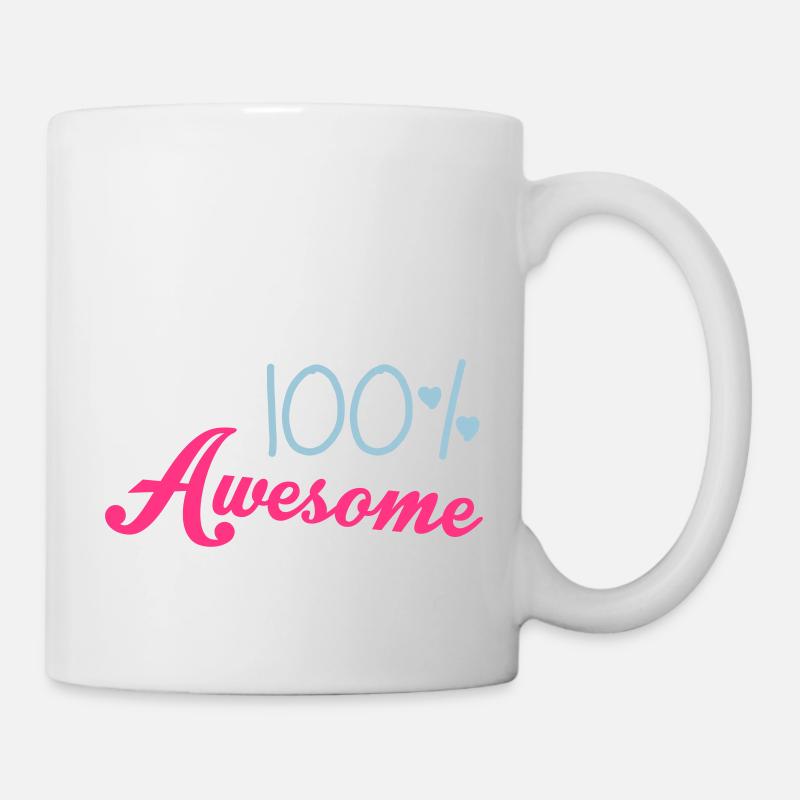 100% Awesome - Mug - white