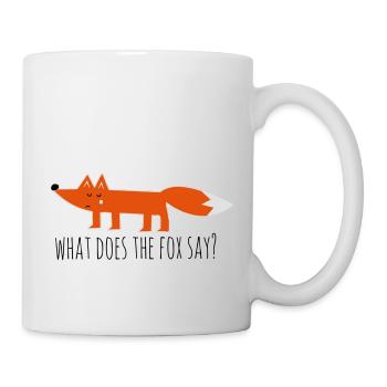 Funny what does the fox say ring ding meme song - Mug - white - Right