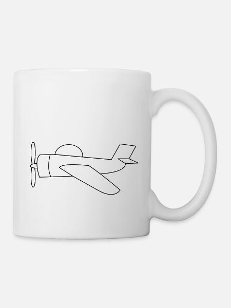 Flugzeug - Tasse - Weiß