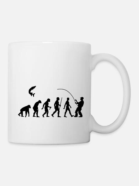 Evolution Fischer - Tasse - Weiß
