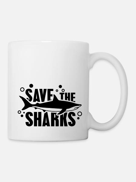 save_the_sharks_f1 - Mug blanc - blanc