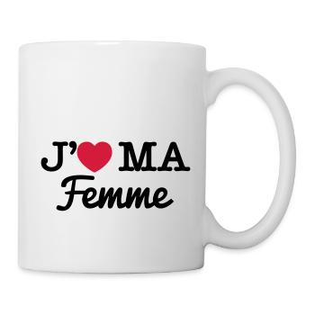 J'aime ma femme - Mug blanc - blanc - Droite