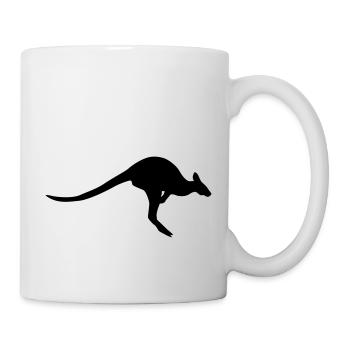 Känguruh - Tasse - Weiß - Rechts
