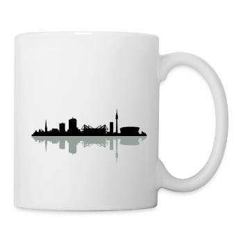 Skyline Dortmund Schatten - Tasse - Weiß - Rechts