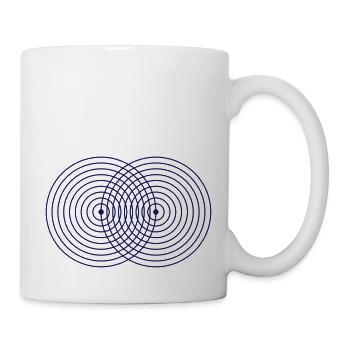 Vesica Piscis géométrie sacrée mathématique cercle - Mug blanc - blanc - Droite