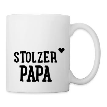 Stolzer Papa - Tasse - Weiß - Rechts