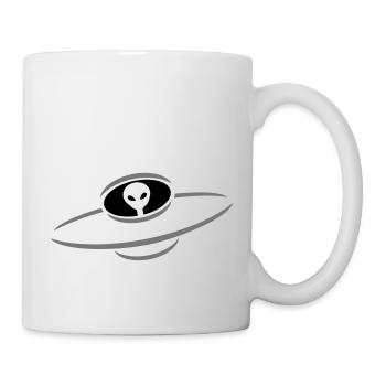 Alien Ufo Raumschiff - Tasse - Weiß - Rechts