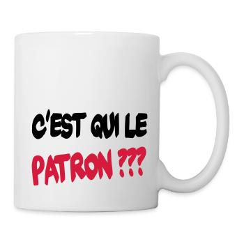 C'est qui le patron ? - Mug blanc - blanc - Droite