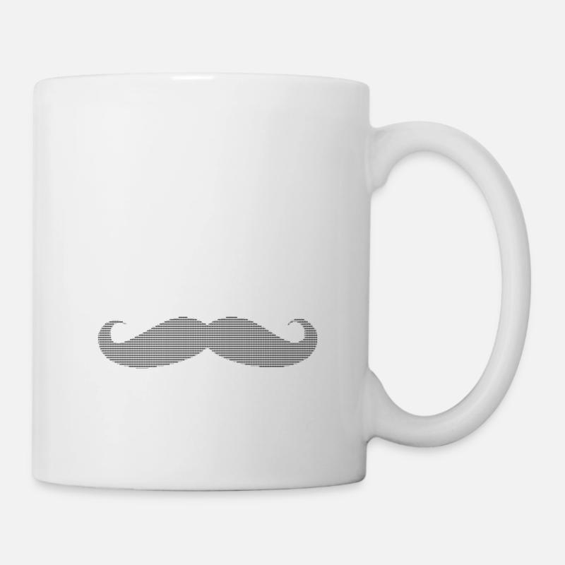 Moustache ASCII - Mug blanc - blanc