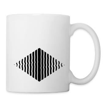 Rhombus shape line pattern many strokes - Mug - white - Right